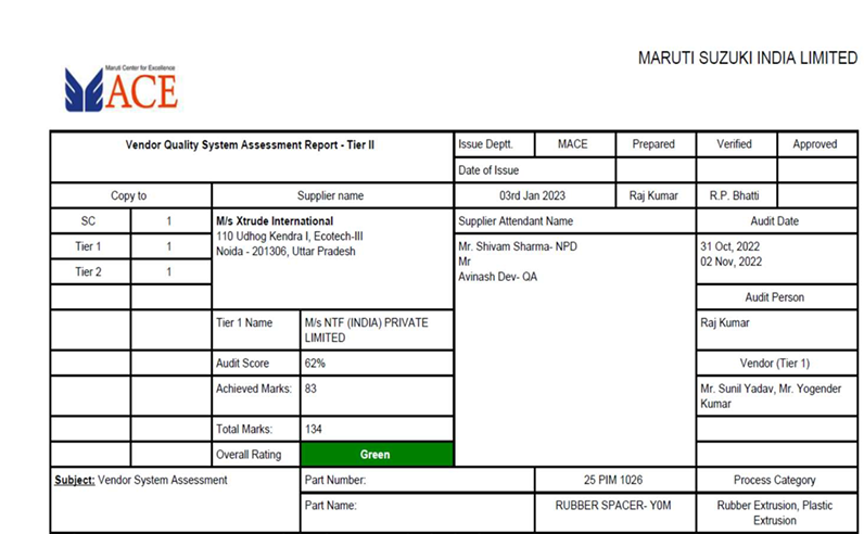 Suzuki Audit Report preview
