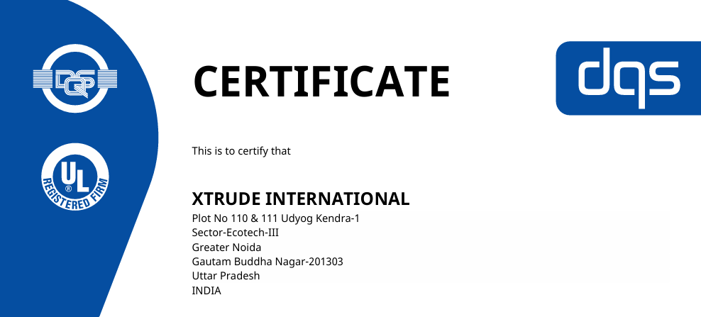 XTRUDE INTERNATIONAL-ISO 9001:2015 preview